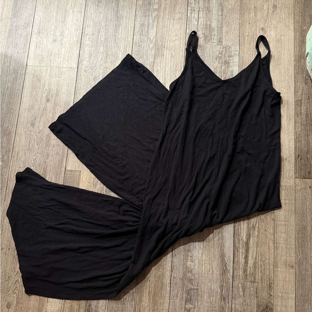 Black Sleeveless Maxi Dress ATHLETA DRESS romper